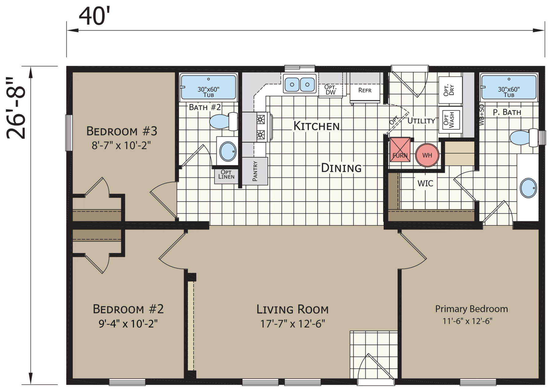 DreamWorks DW4403B standard floor plan