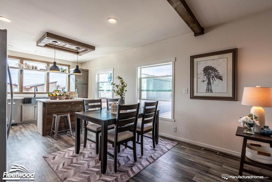 Large open-concept kitchen and dining room.