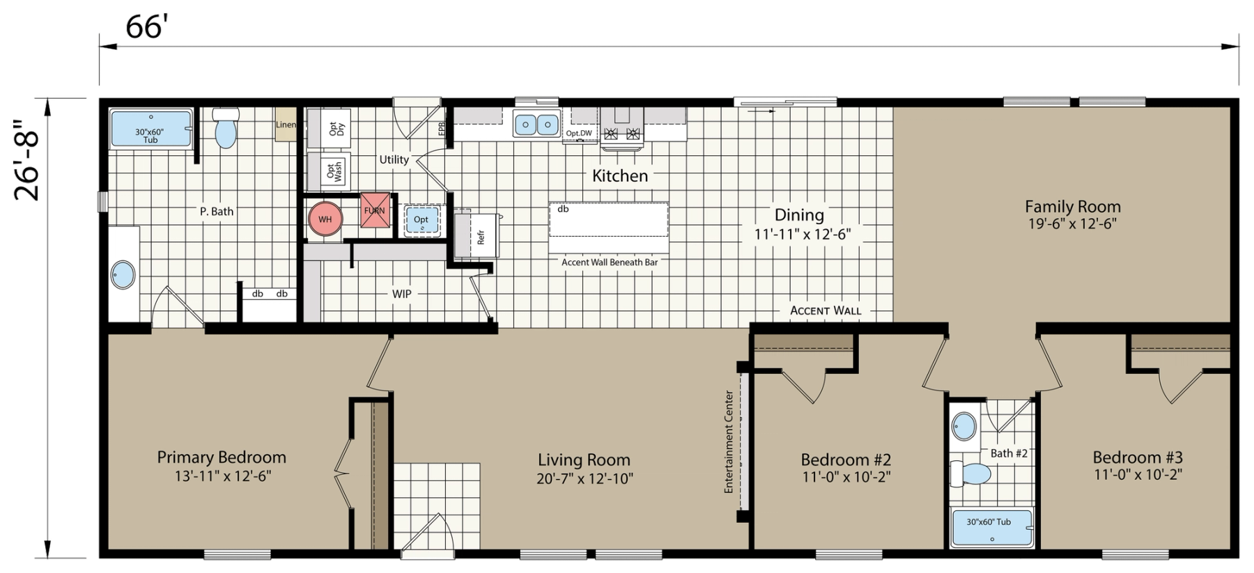 DreamWorks DW4663B standard floor plan