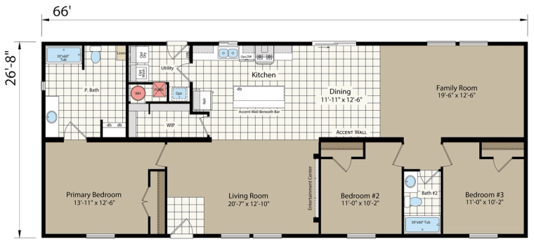 DreamWorks DW4663B standard floor plan