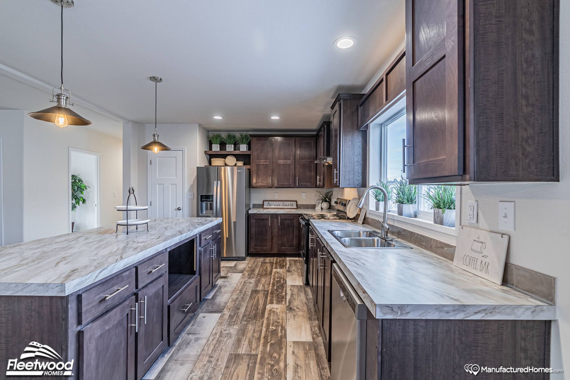 Large kitchen with a large island.