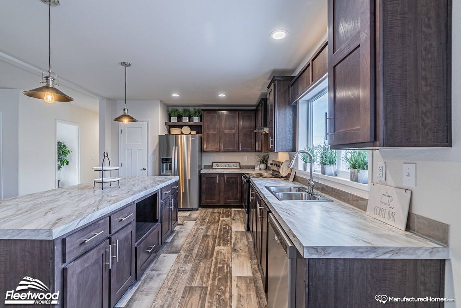 Large kitchen with a large island.