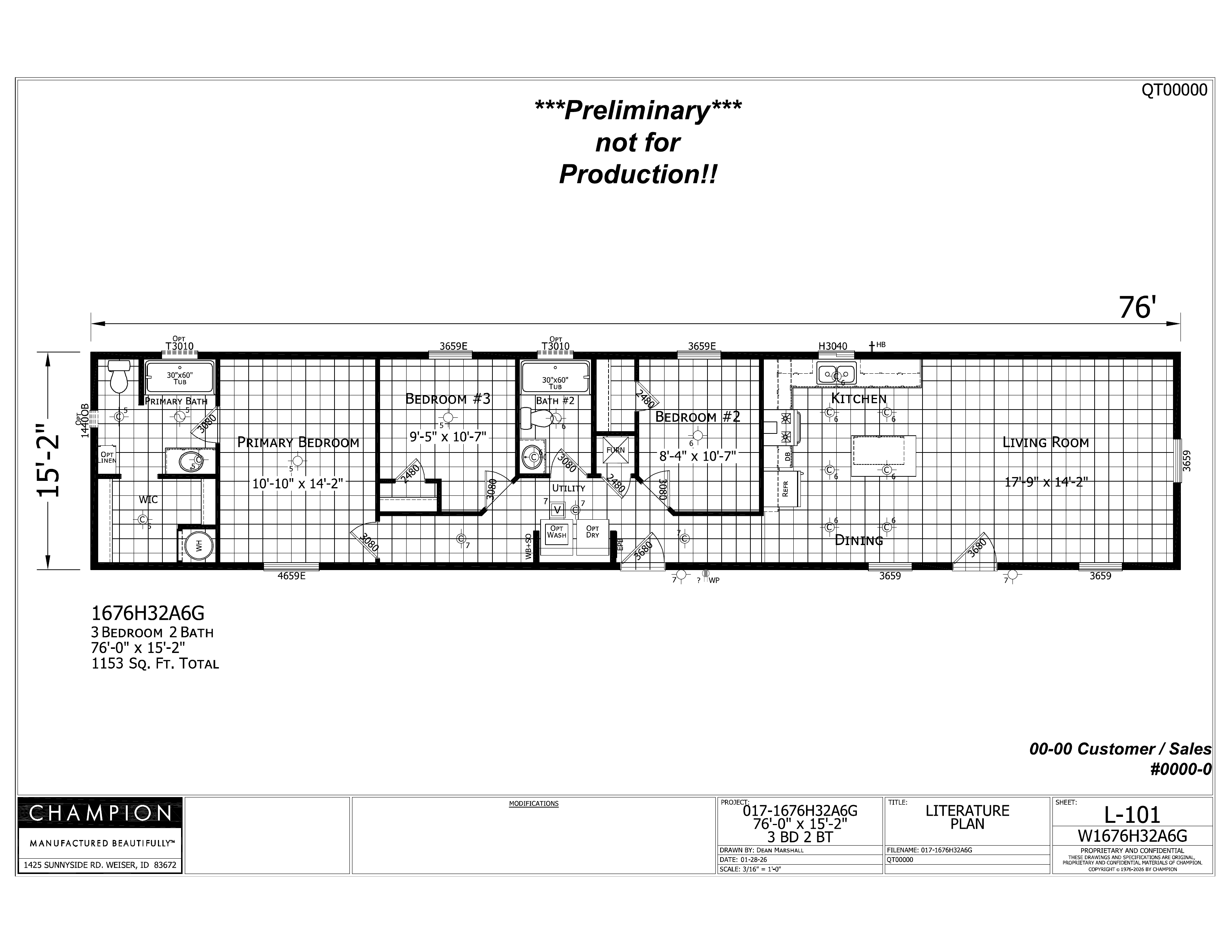 Edge 1676H32A6G original floor plan