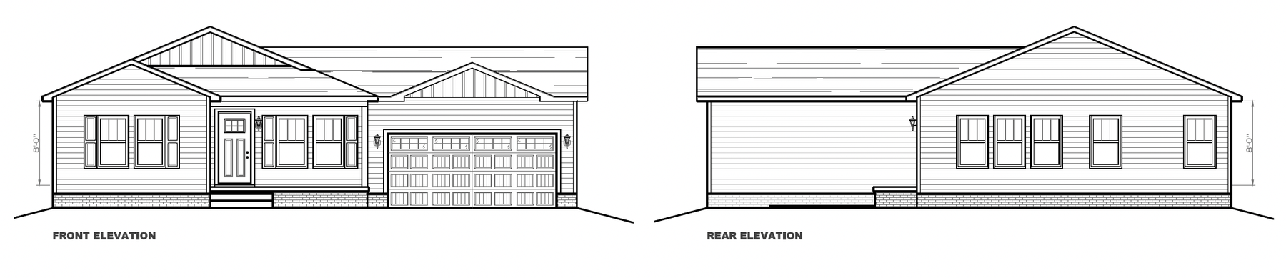 Front and rear elevation preview