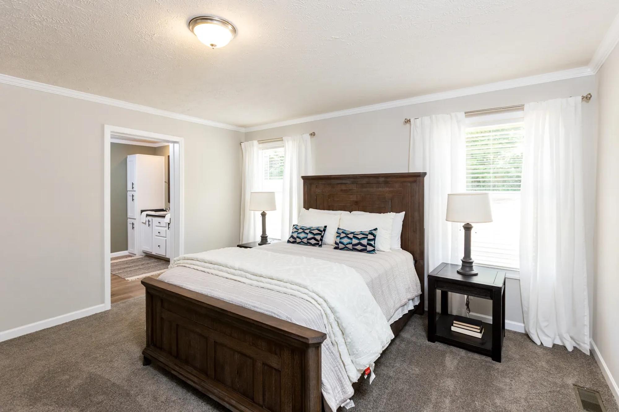 Large bedroom with attached bathroom