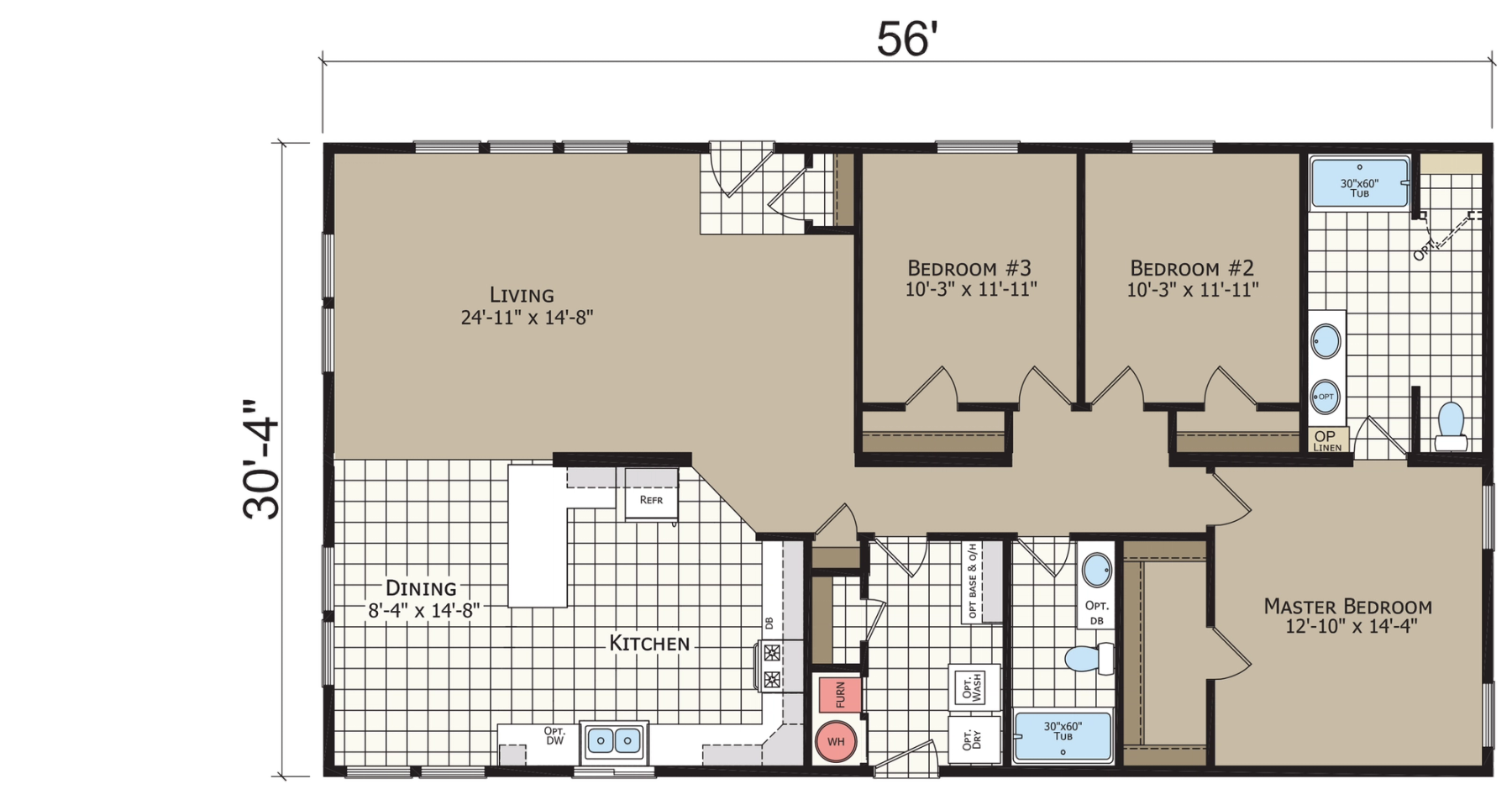 Crystal Bay Estates CB6563C standard floor plan