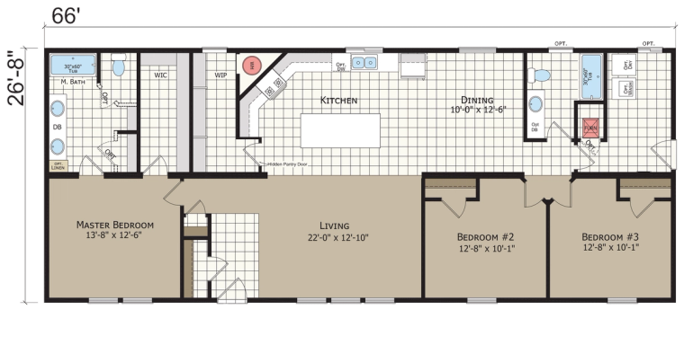 Hidden Valley HV4663M standard floor plan