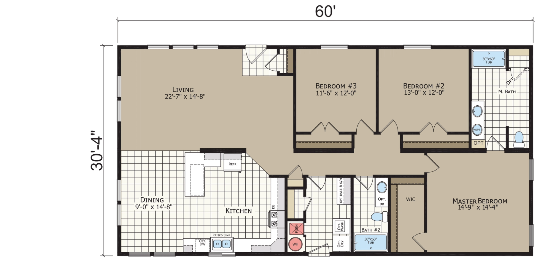 Crystal Bay Estates CB6603C standard floor plan
