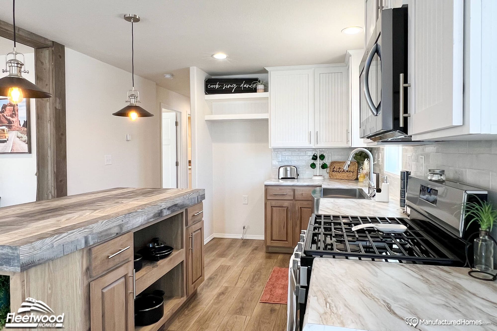 Large kitchen with an island