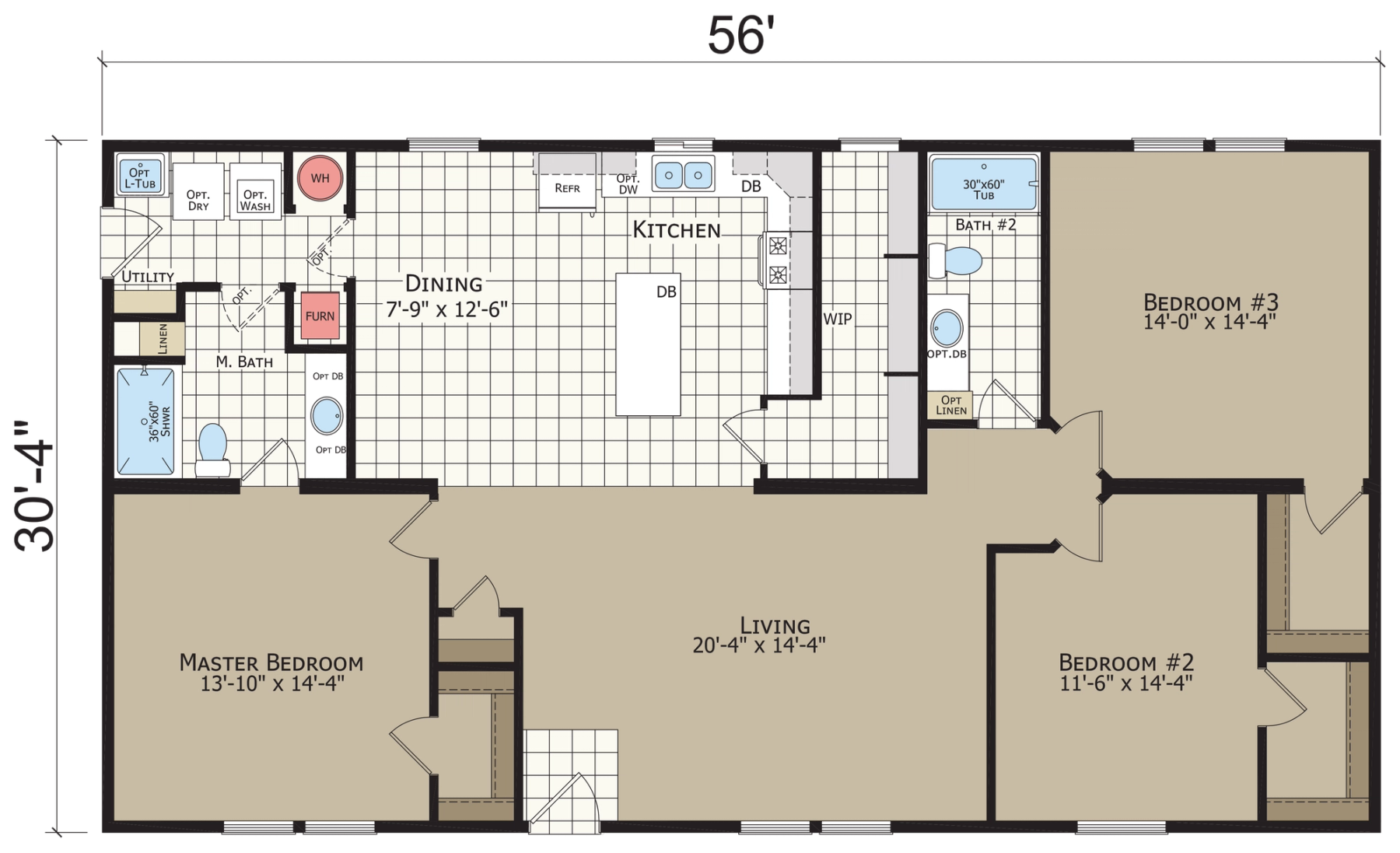 Hidden Creek HC6563P default floor plan diagram