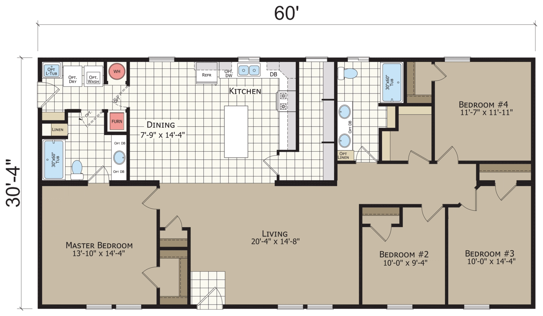 Hidden Creek HC6604P standard floor plan
