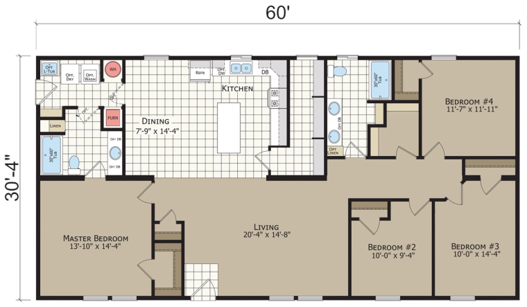 Hidden Creek HC6604P standard floor plan