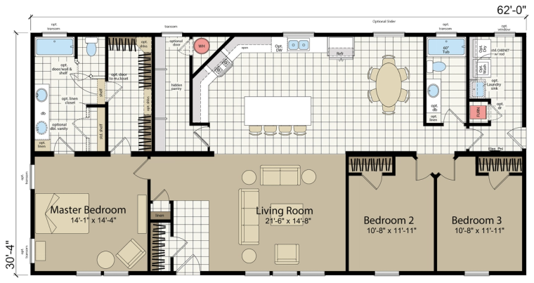 Hidden Valley HV6623M standard floor plan