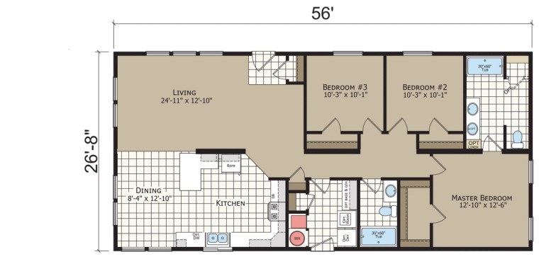 Crystal Bay Estates CB4563C standard floor plan
