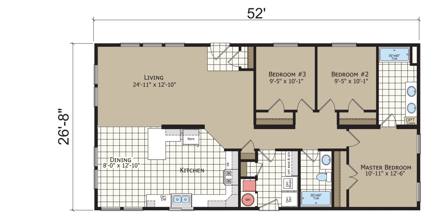 Crystal Bay Estates CB4523C standard floor plan