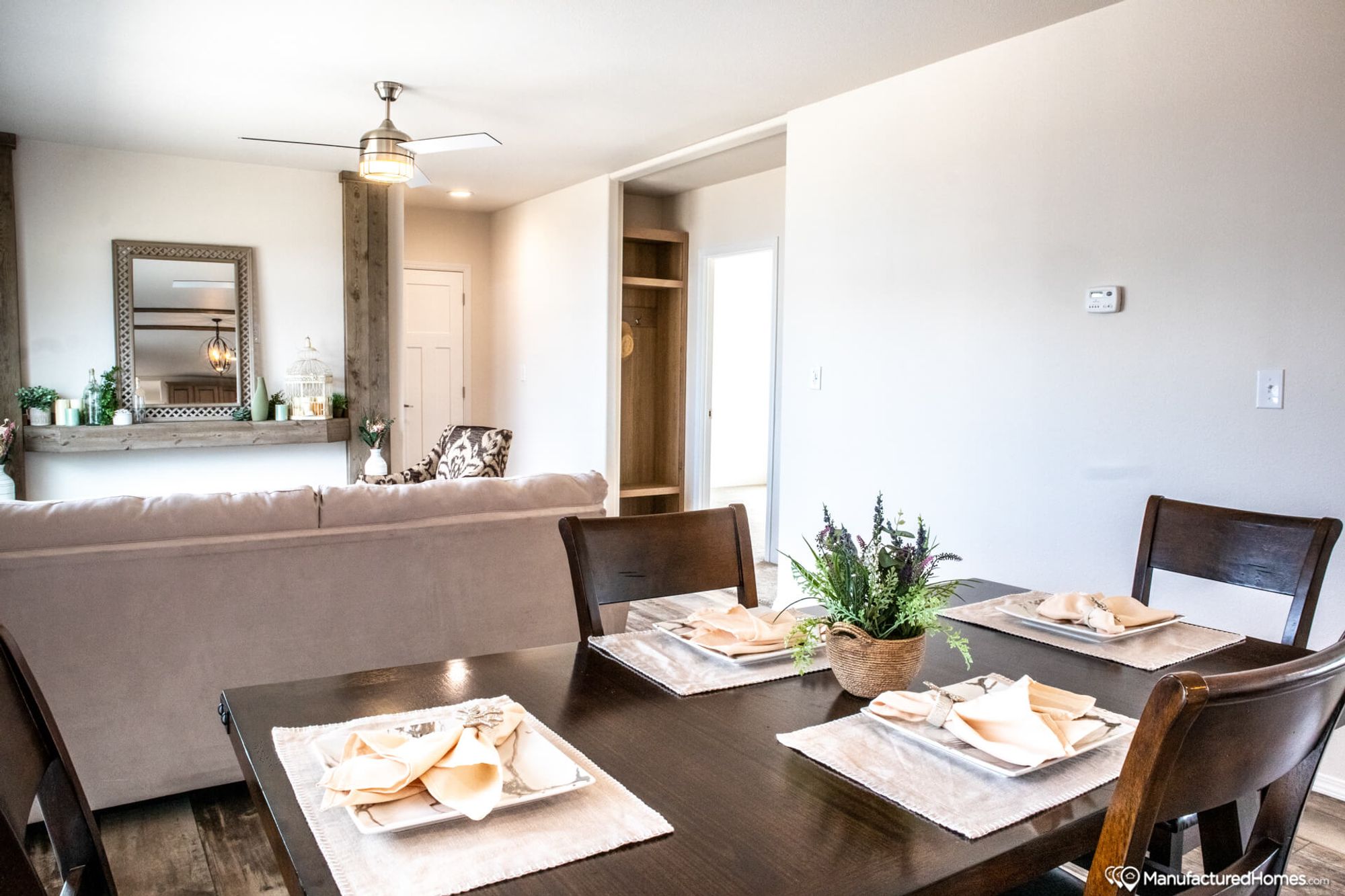 Open concept living room and dining room