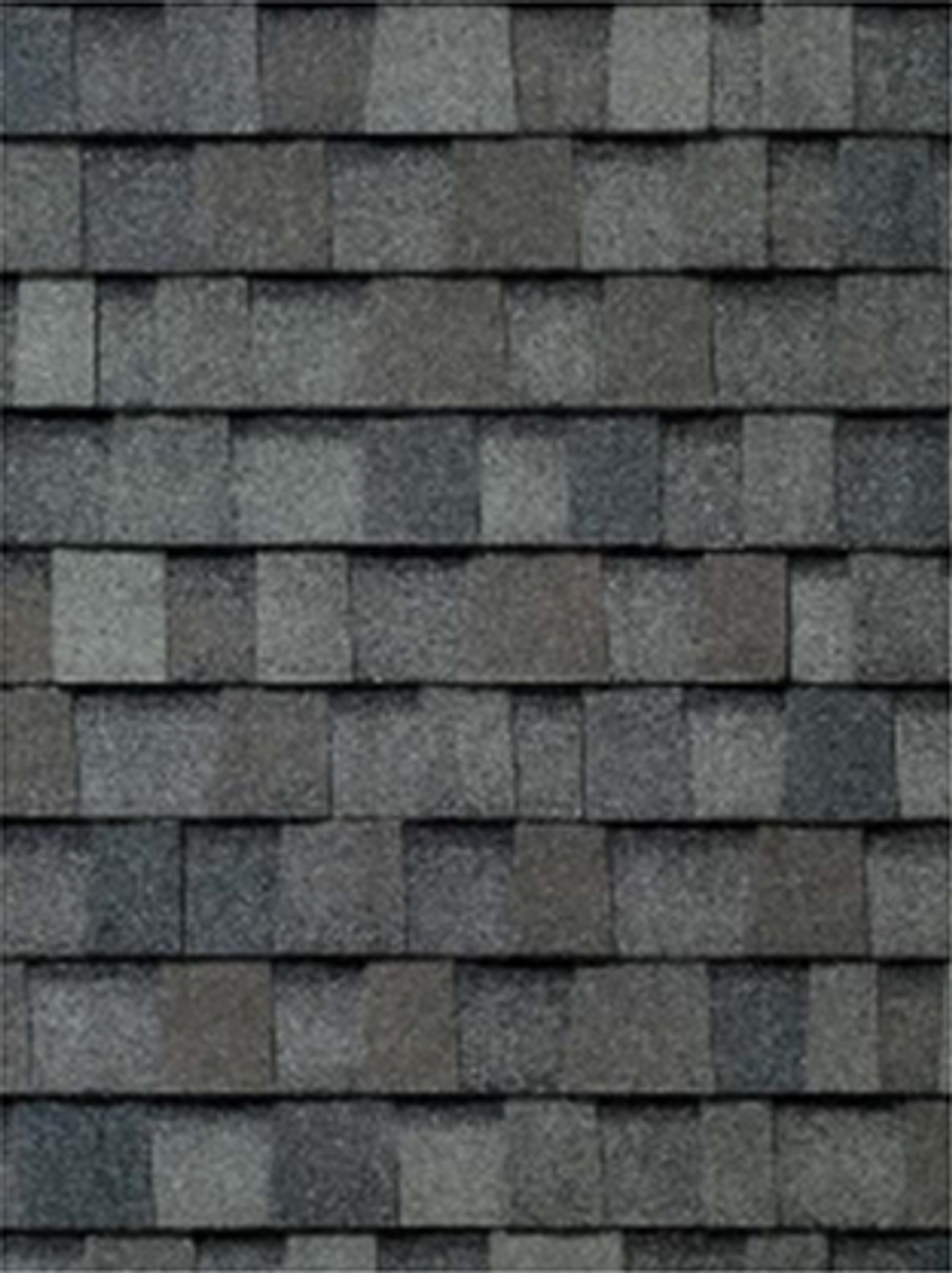 Close-up of the Oxford Grey architectural shingle option.