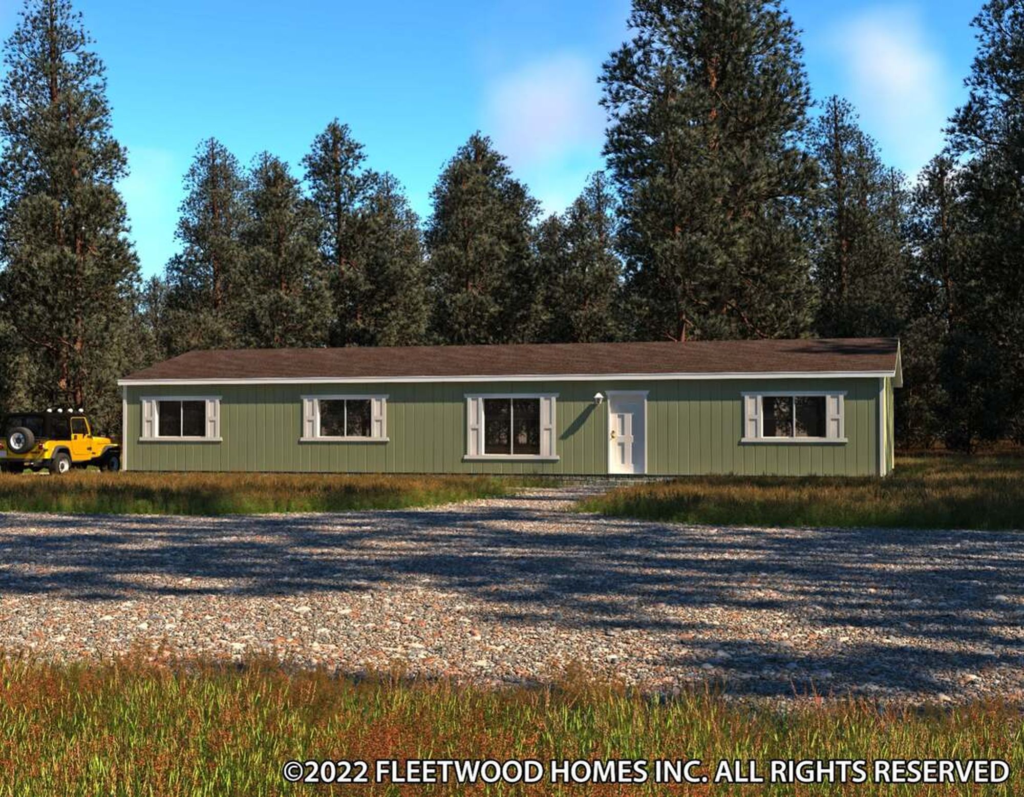 Long single-story house option