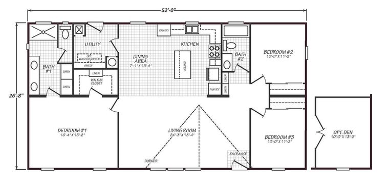 Solaris 28523A | 3 bedroom, 2 bathroom, 1387 sqft home | Built by Cavco - Goodyear in Goodyear, AZ.