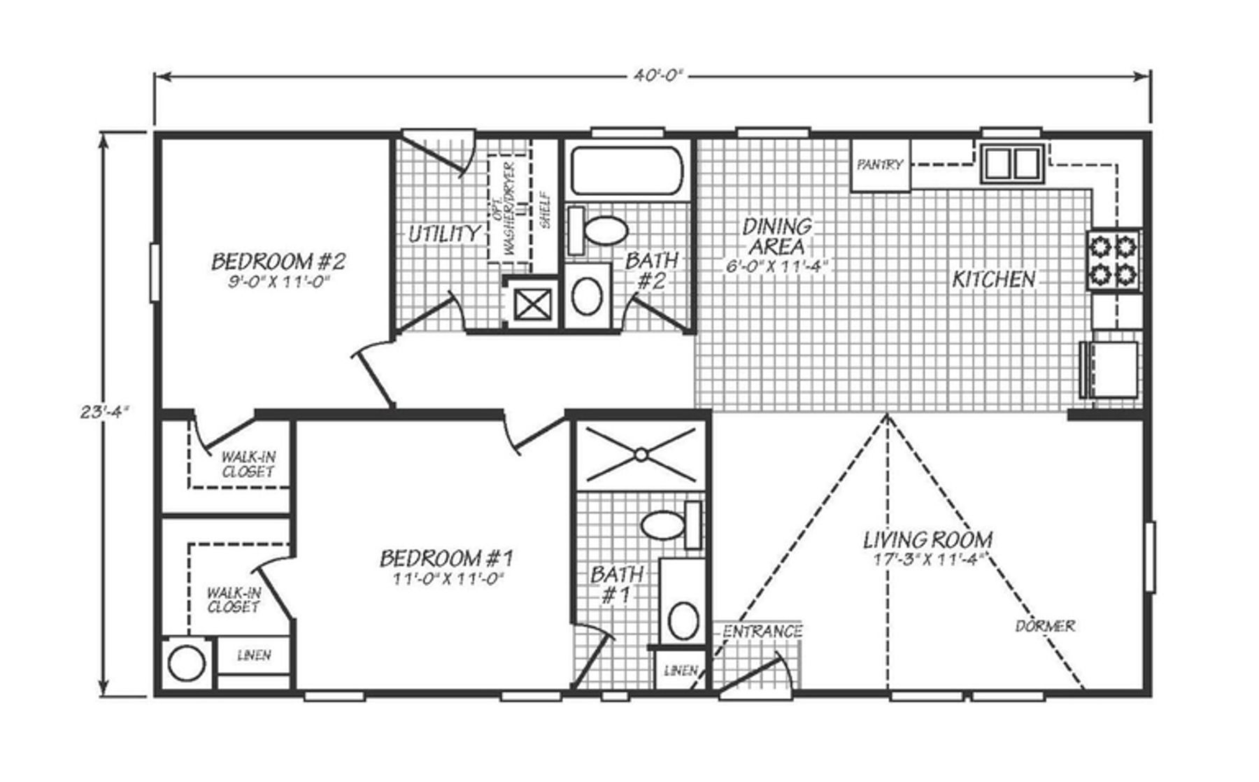 Solaris 24402A | 2 bedroom, 2 bathroom, 934 sqft home | Built by Cavco - Goodyear in Goodyear, AZ.