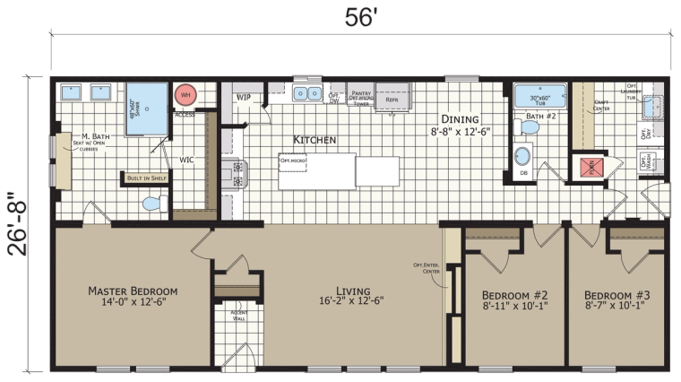 Catena CT4563B standard floor plan