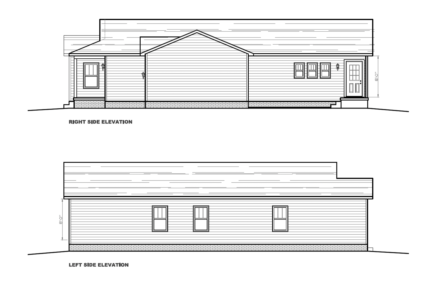 Right and Left side elevation preview