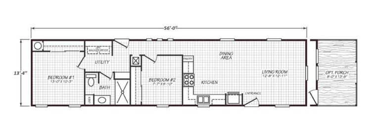 Solaris 14562A floor plan with 2 bedrooms, 2 bathrooms, and 747 square feet.