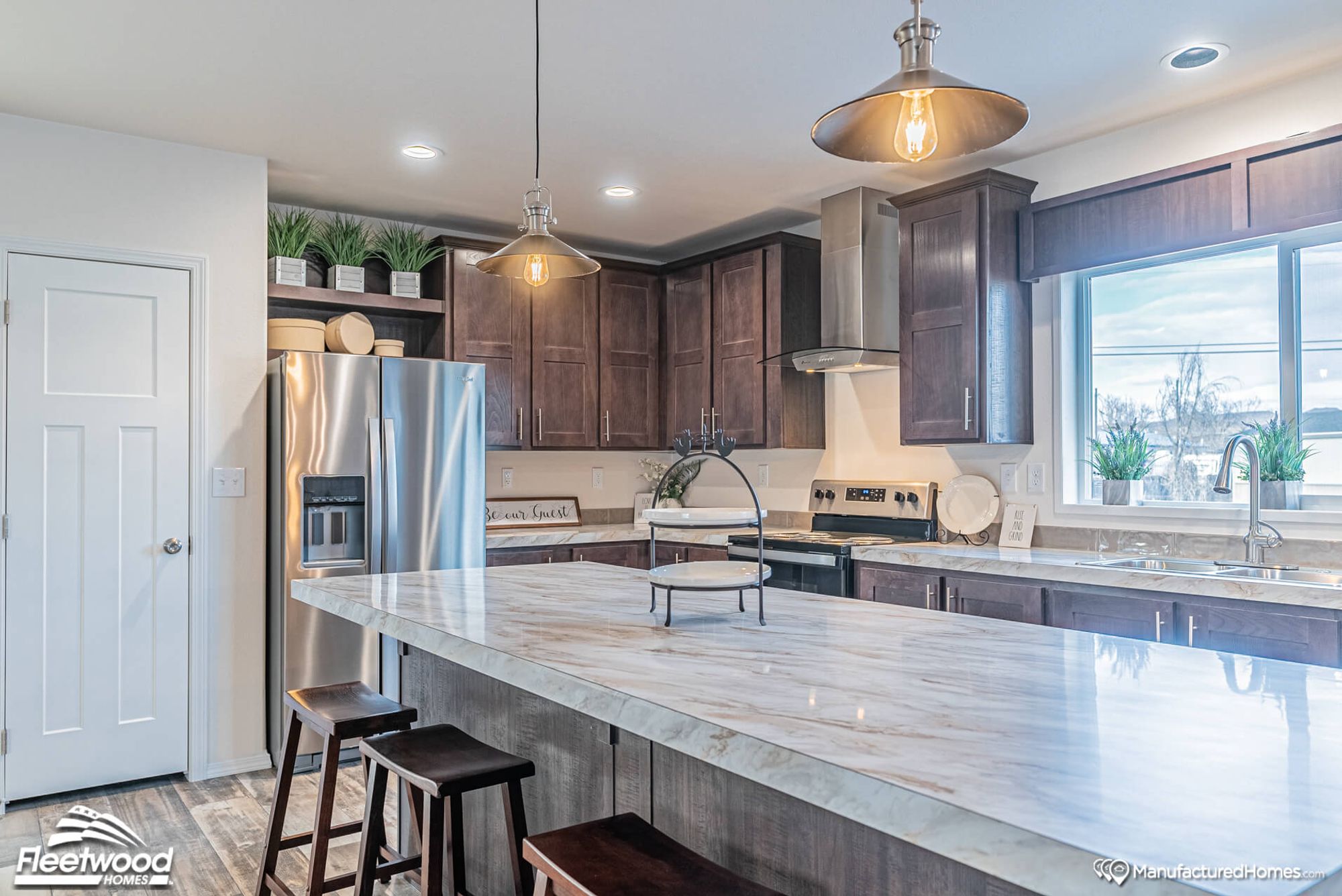 Large kitchen with a large island.