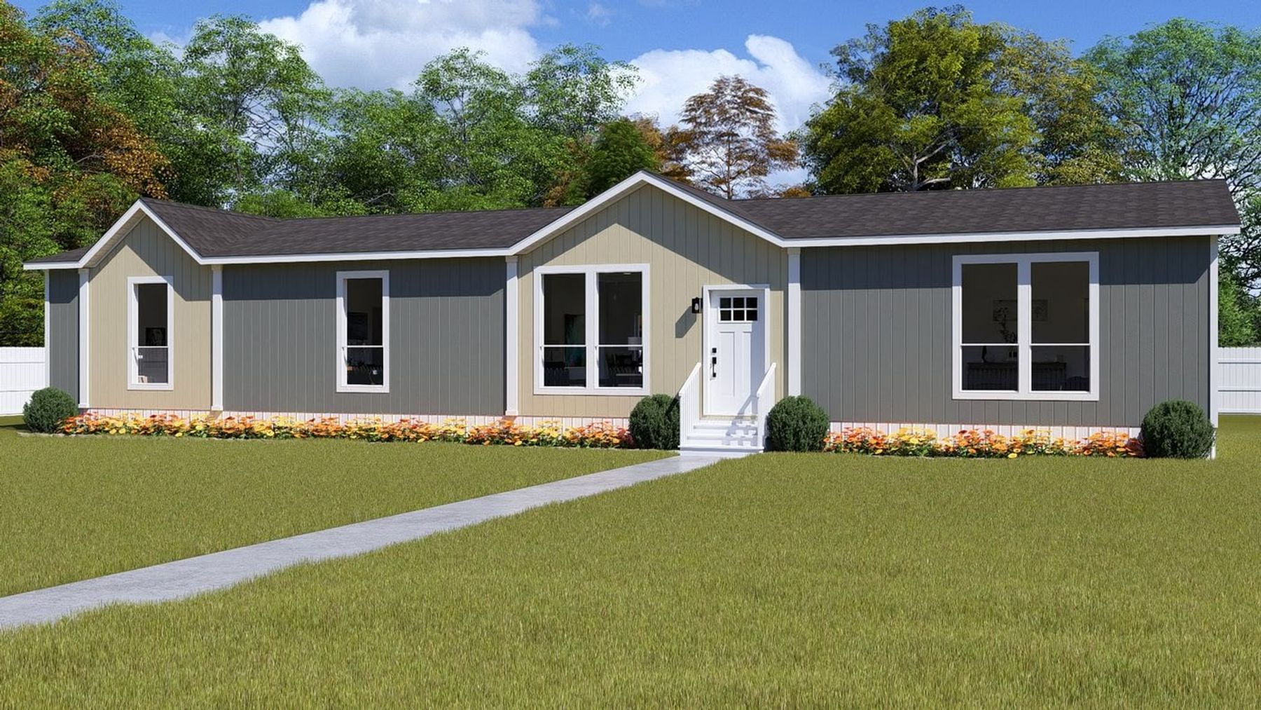Long single-story house option