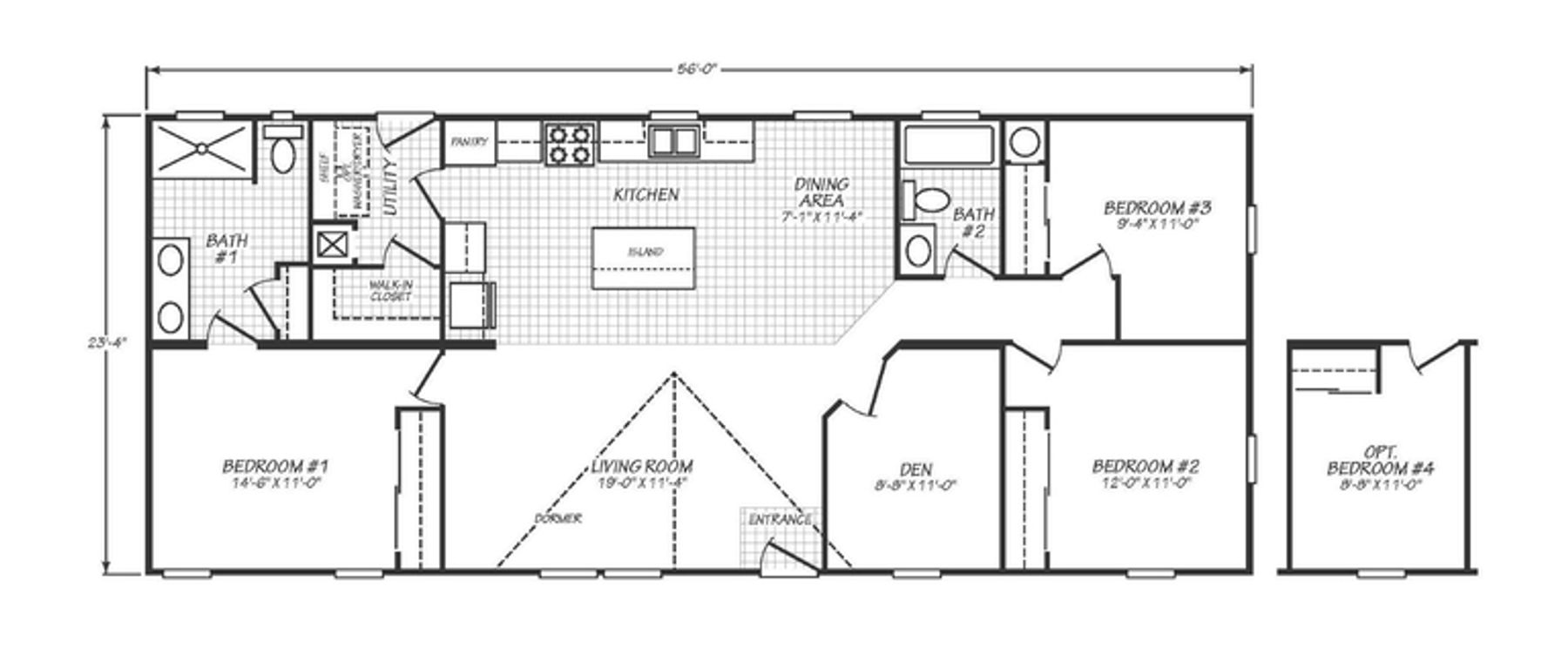Solaris 24563A | 3 bedroom, 2 bathroom, 1307 sqft home | Built by Cavco - Goodyear in Goodyear, AZ.