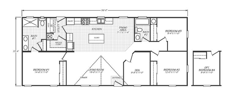 Solaris 24563A | 3 bedroom, 2 bathroom, 1307 sqft home | Built by Cavco - Goodyear in Goodyear, AZ.