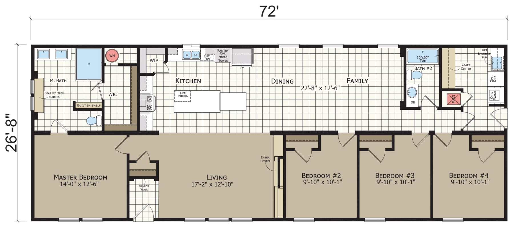 Catena CT4724B standard floor plan