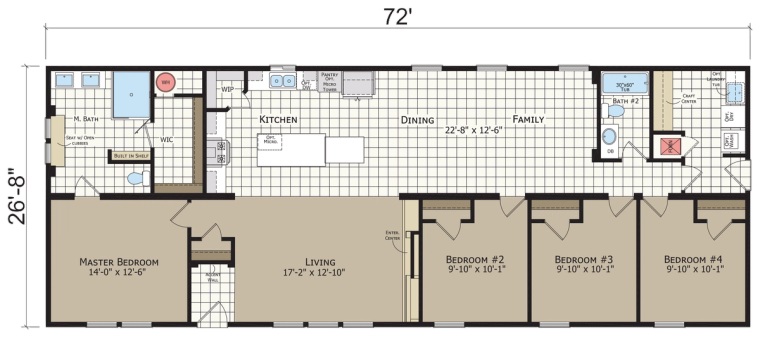 Catena CT4724B standard floor plan