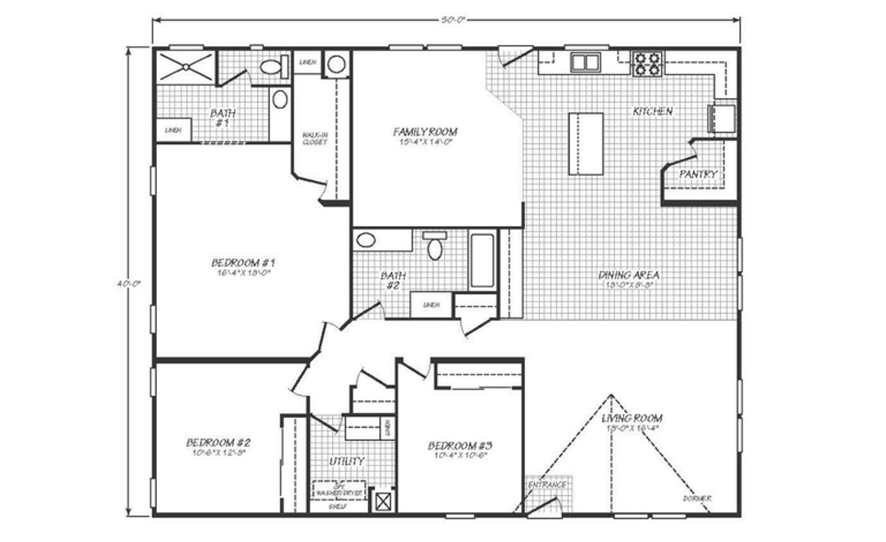Solaris 40503A | 3 bedroom, 2 bathroom, 2000 sqft home | Built by Cavco - Goodyear in Goodyear, AZ.