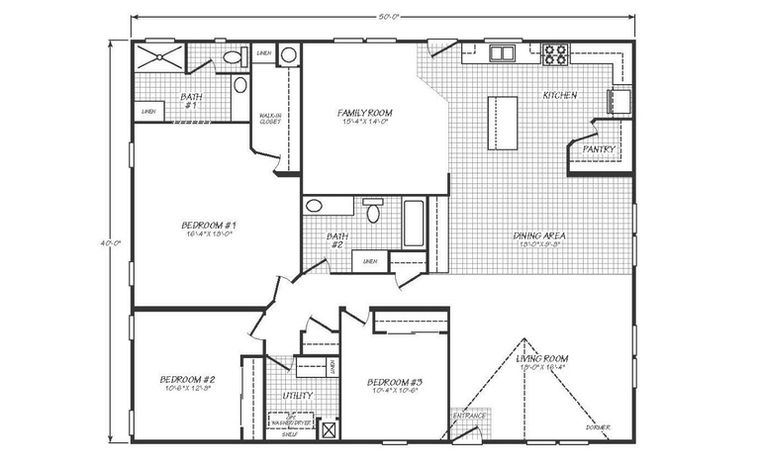 Solaris 40503A | 3 bedroom, 2 bathroom, 2000 sqft home | Built by Cavco - Goodyear in Goodyear, AZ.