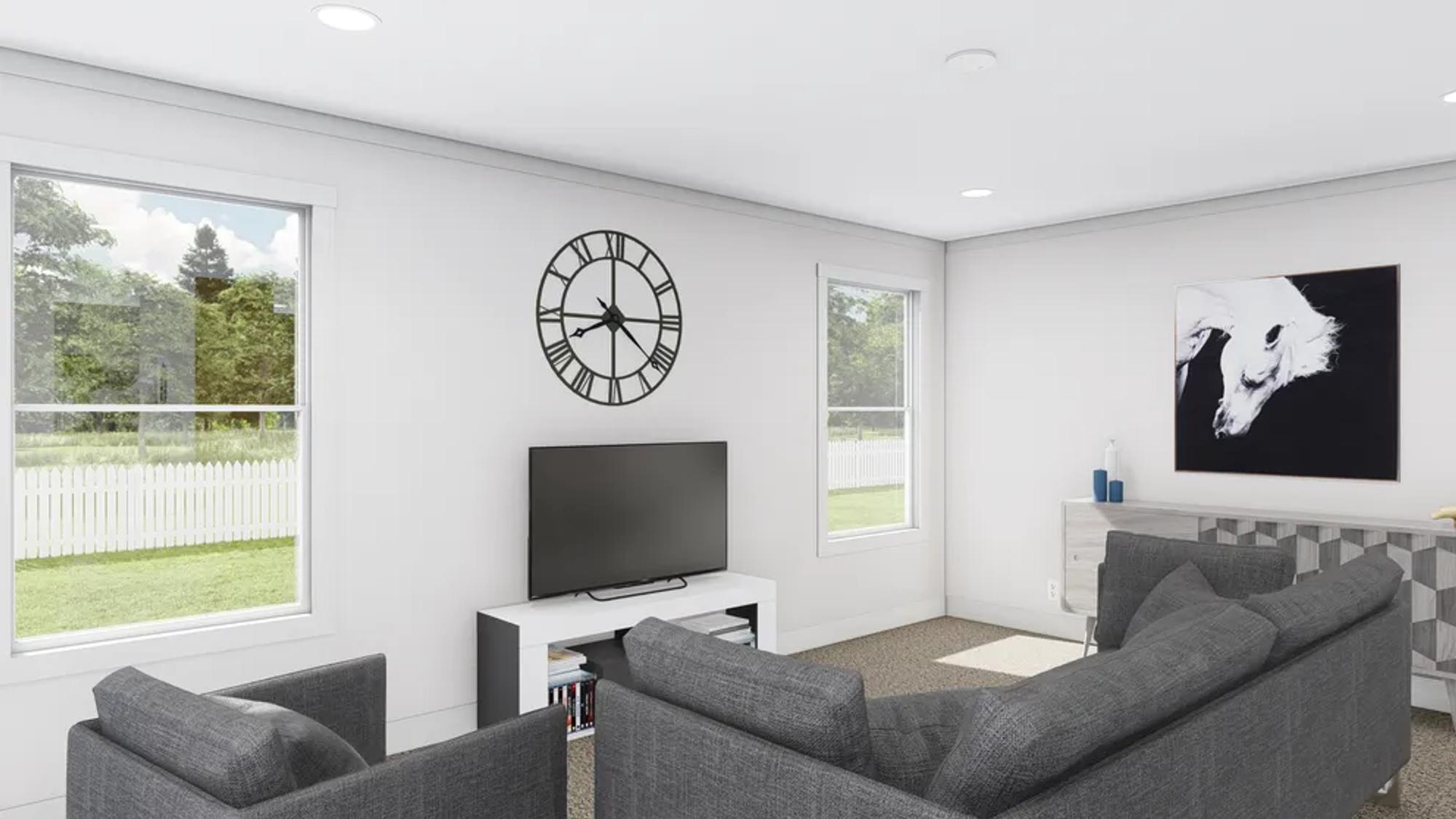 Living room with a couch and a chair