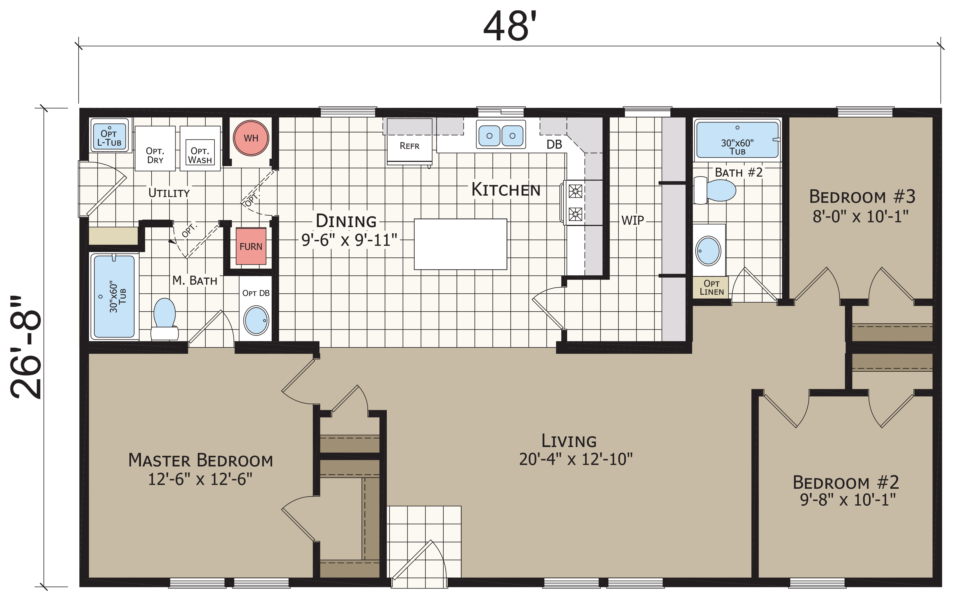 Hidden Creek HC4483P original floor plan