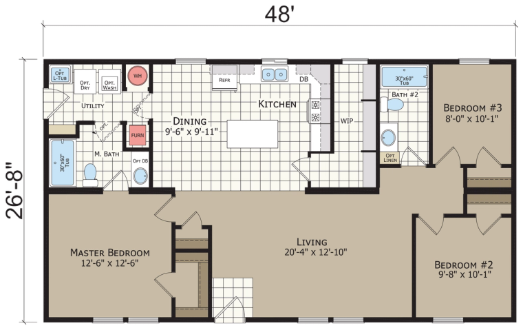 Hidden Creek HC4483P standard floor plan