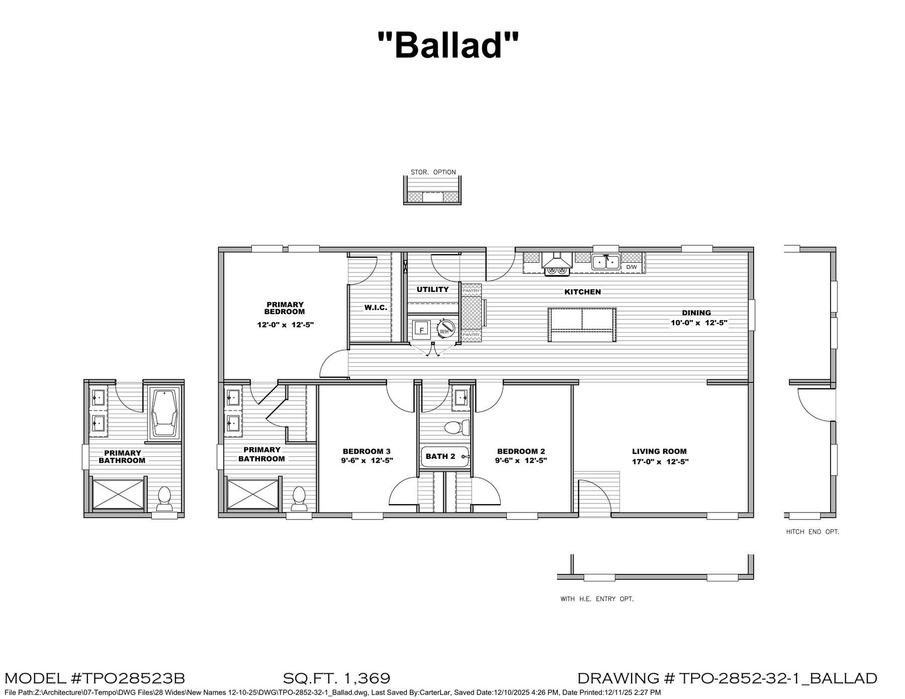 Ballad TPO28523B floor plan
