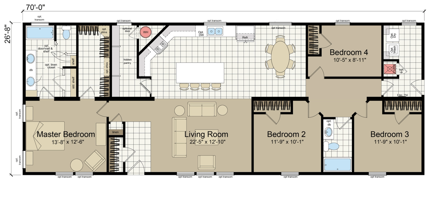 Hidden Valley HV4704M standard floor plan