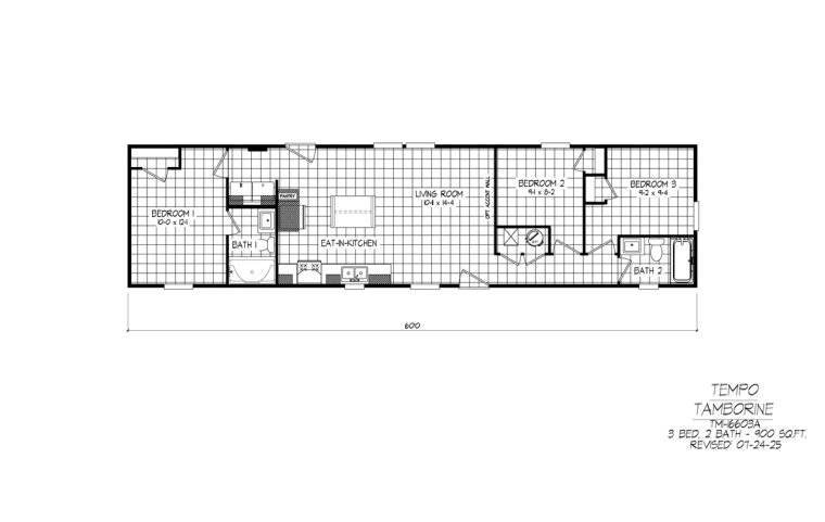 Tambourine TM-1660-3A floor plan