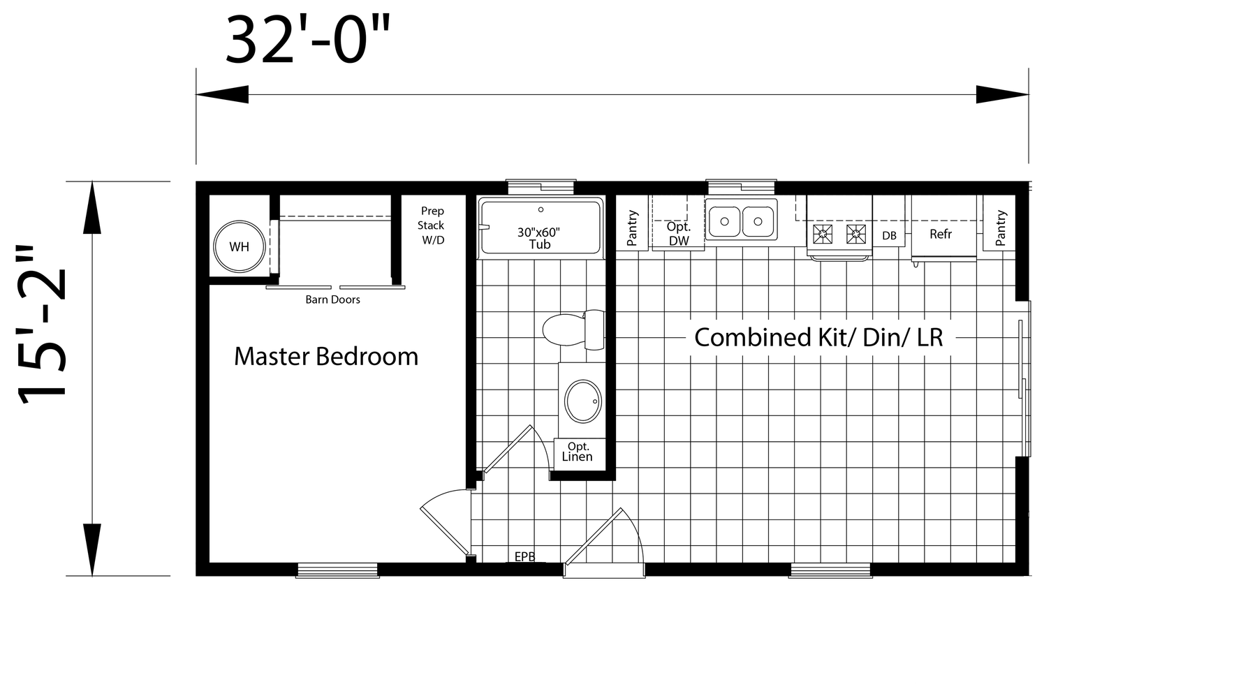 ADU 2321B default floor plan diagram