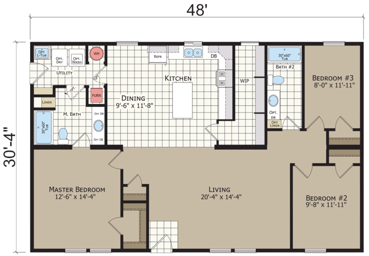 Hidden Creek HC6483P standard floor plan