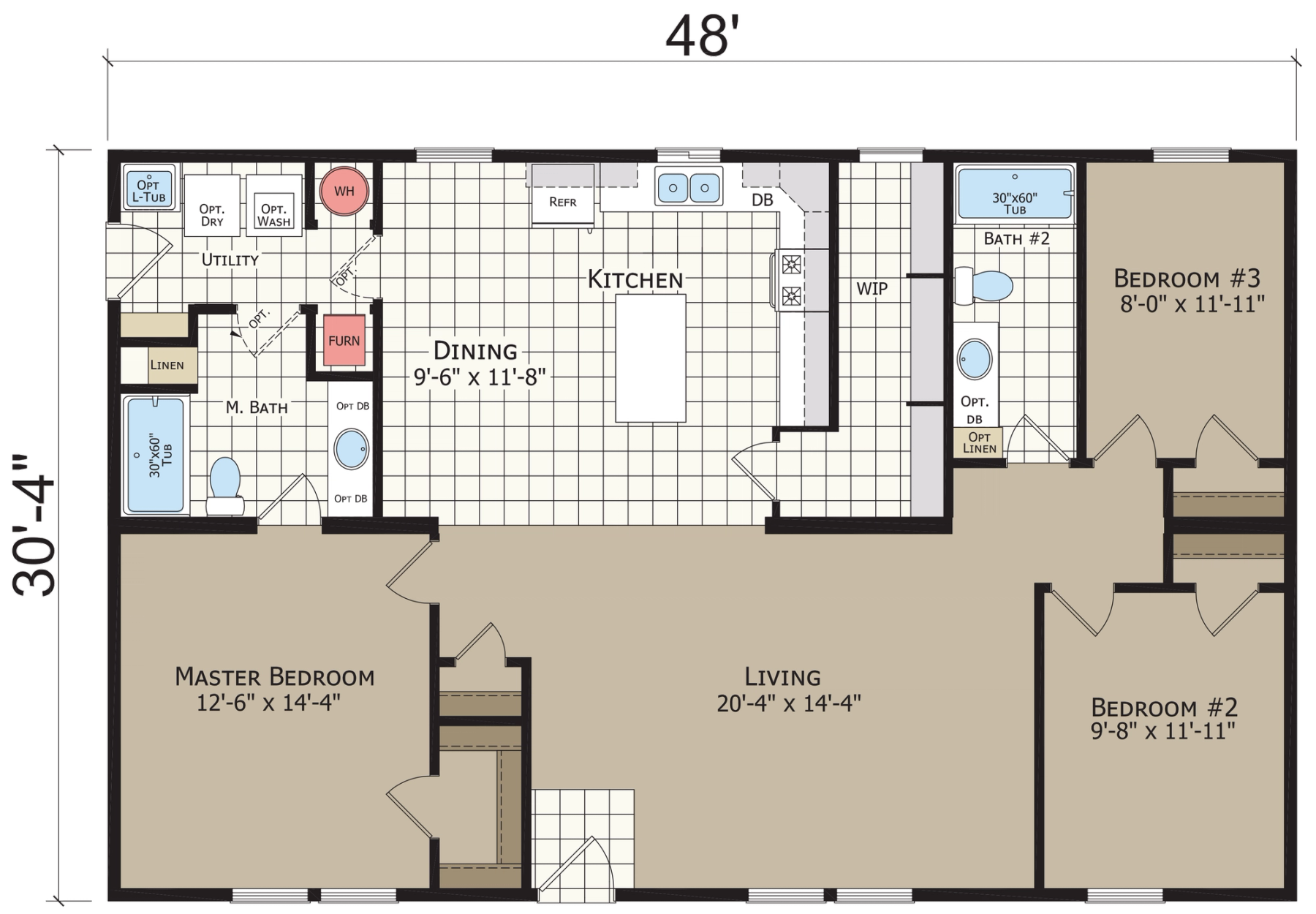 Hidden Creek HC6483P standard floor plan