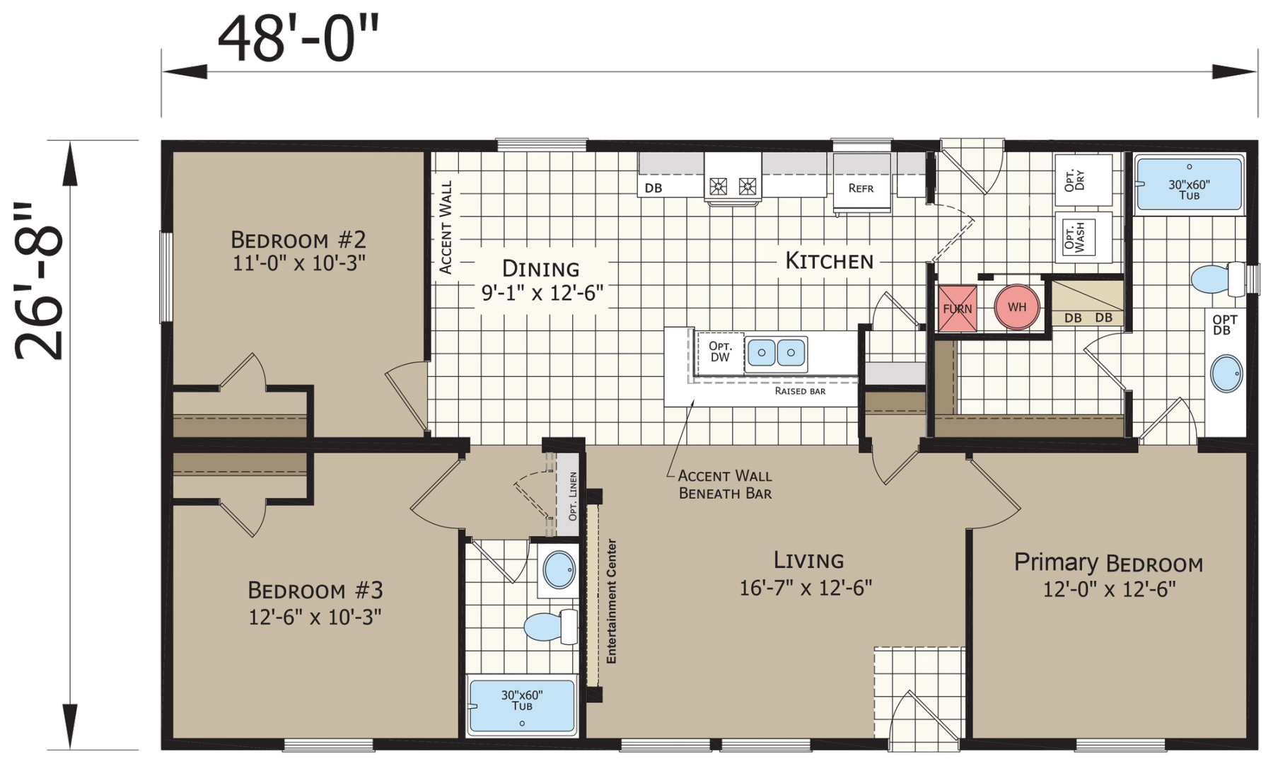 DreamWorks DW4483B default floor plan diagram