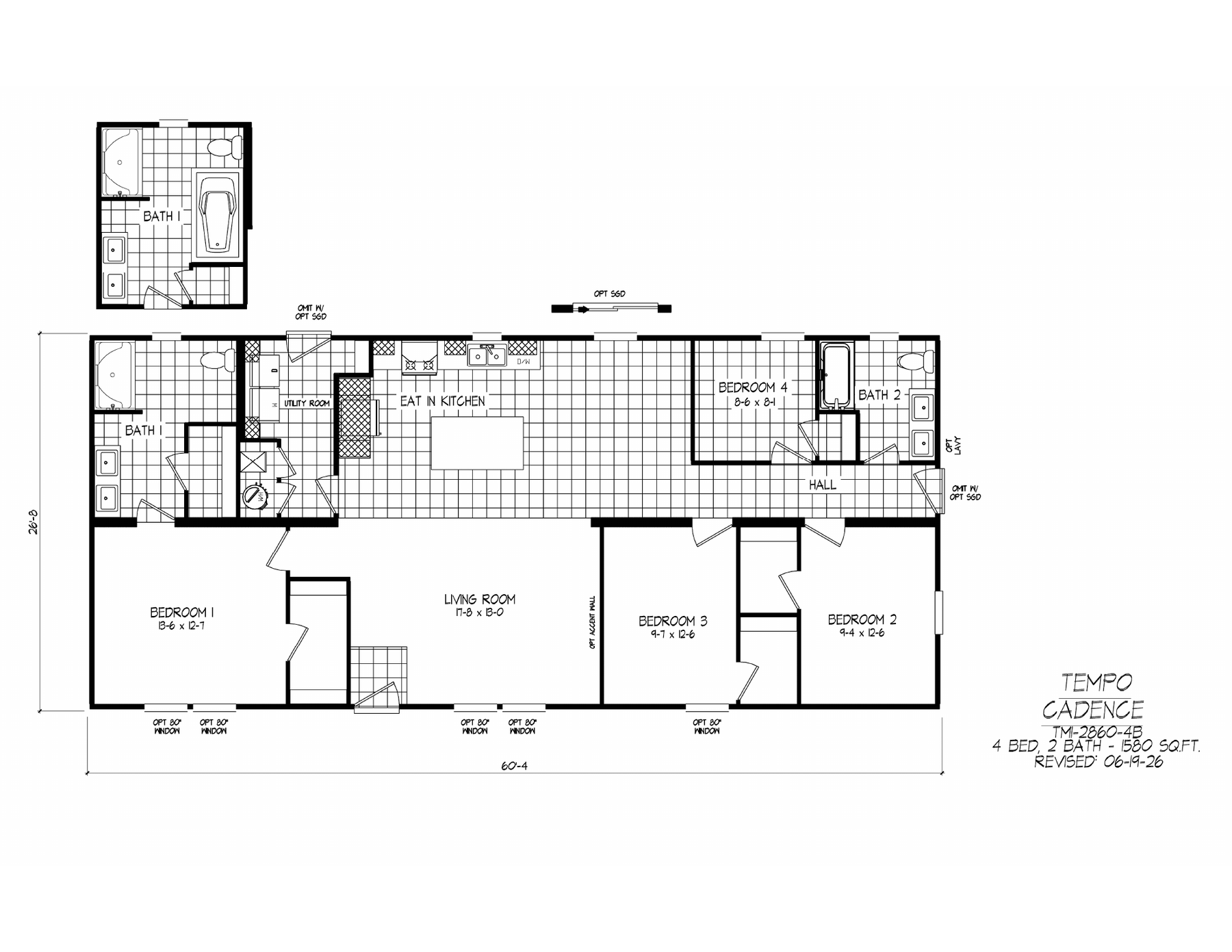Cadence TM-2860-4B floor plan