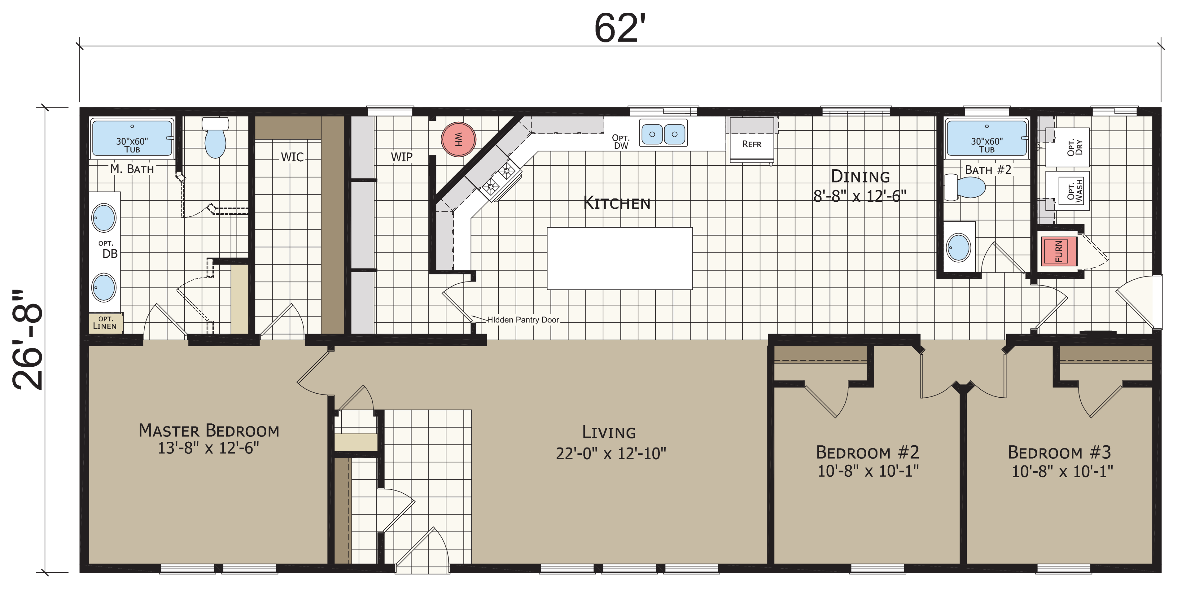 Hidden Valley HV4623M original floor plan
