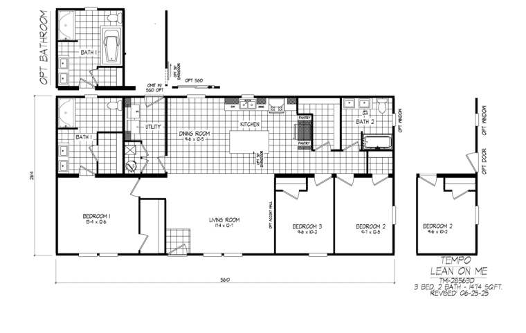 Lean on Me TM-2856-3D floor plan
