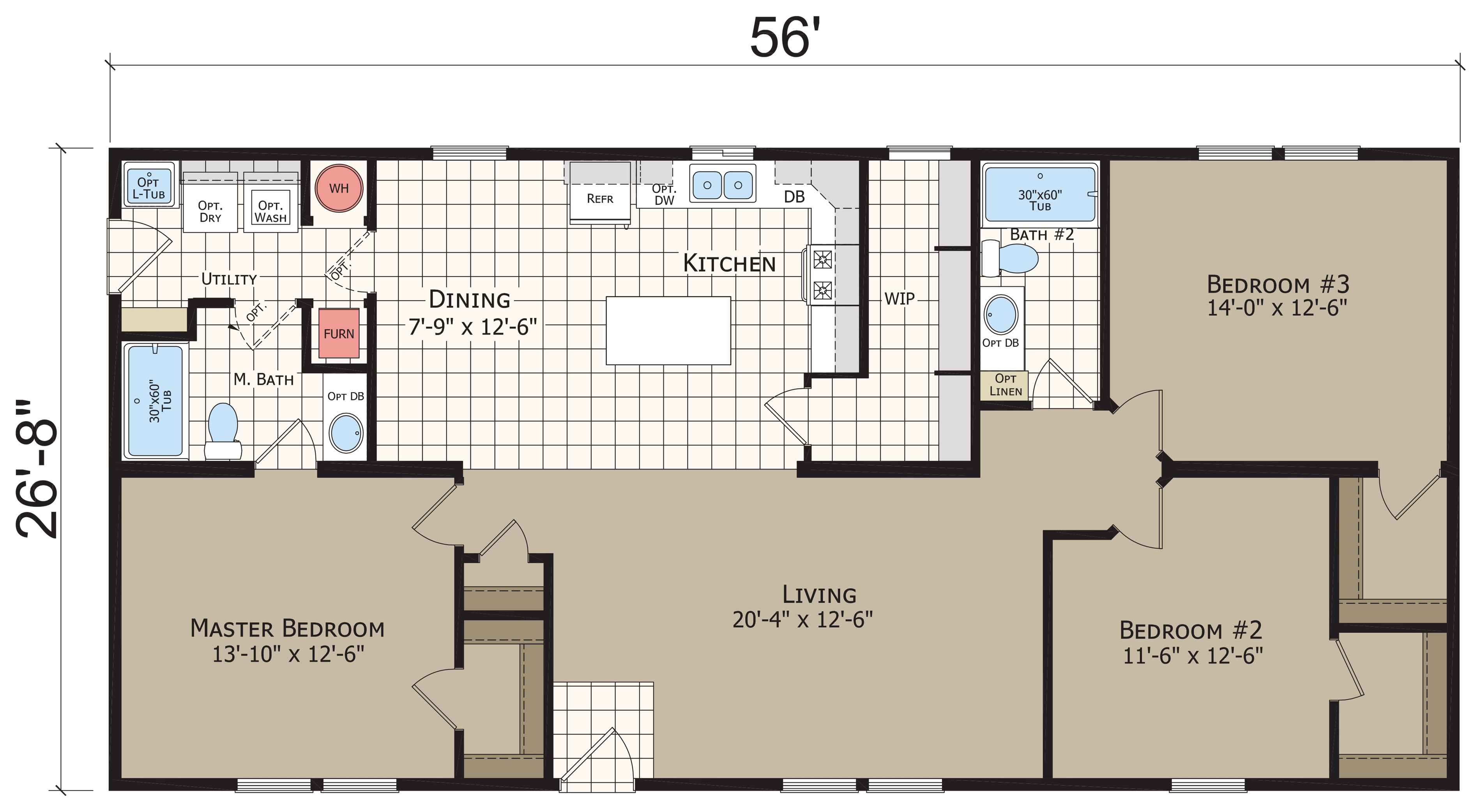 Hidden Creek HC4563P original floor plan