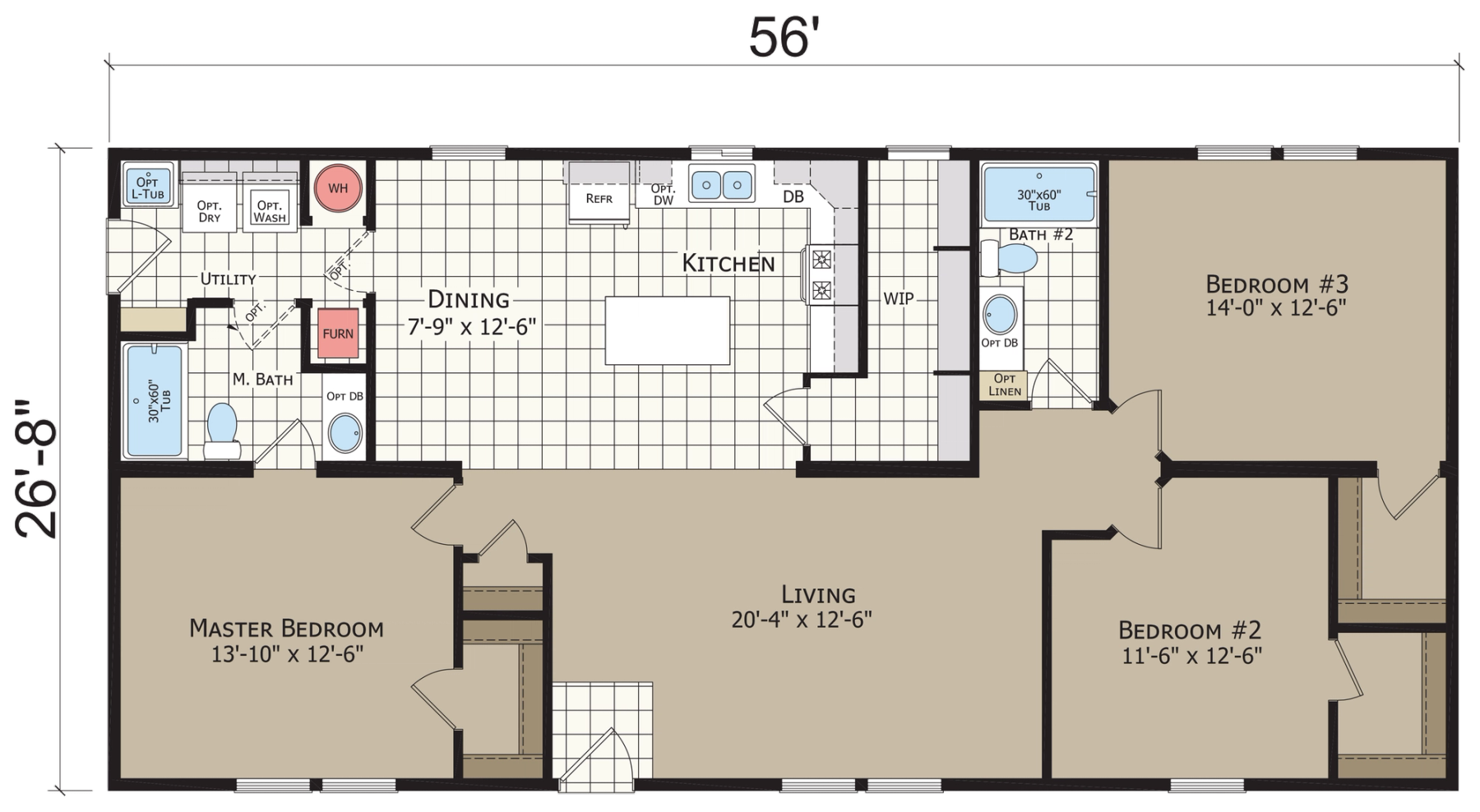 Hidden Creek HC4563P standard floor plan